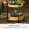 Outsunny Servierwagen gelb Edelstahl B/H/L: ca. 50x50x66 cm – Bild 5