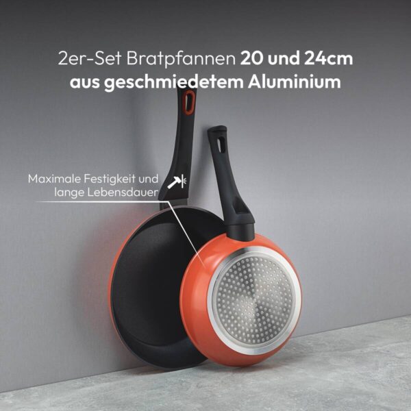 BERGNER Pfannenset CLASSIQUE rot Stahl 2 tlg. – Bild 4