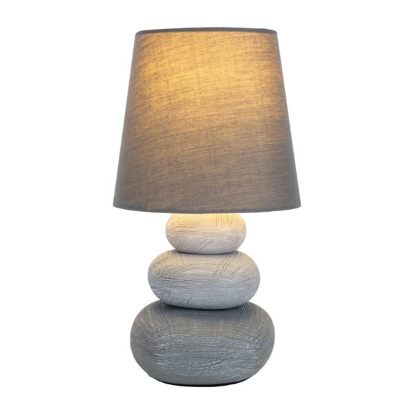 Näve Leuchten Tischleuchte 3045216 grau Keramik B/H/T: ca. 16x31x16 cm E14 1 Brennstellen – Bild 3