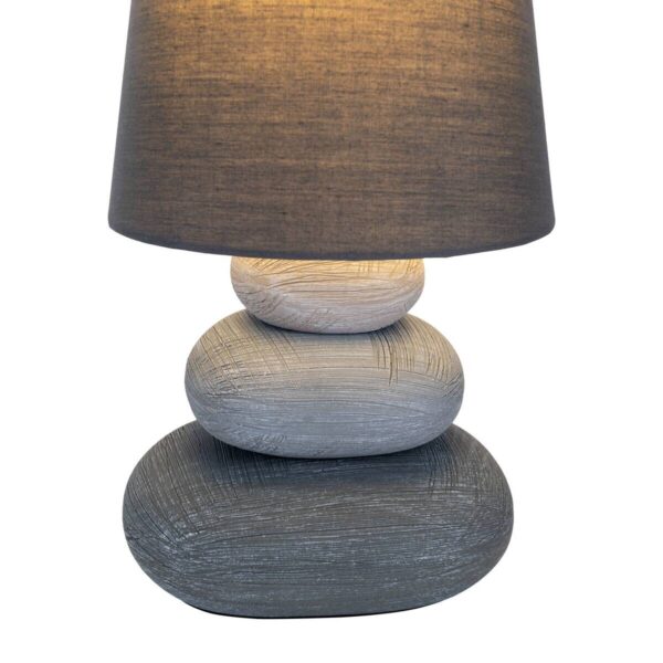 Näve Leuchten Tischleuchte 3045216 grau Keramik B/H/T: ca. 16x31x16 cm E14 1 Brennstellen – Bild 4