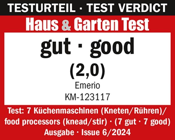 Emerio Küchenmaschine KM-123117 weiß silber Kunststoff Edelstahl B/H/T: ca. 28x24x36 cm – Bild 2