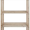 Holzregal natur B/H/L: ca. 40x170x75 cm – Bild 3