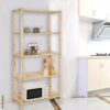 Holzregal natur B/H/L: ca. 40x170x75 cm – Bild 4