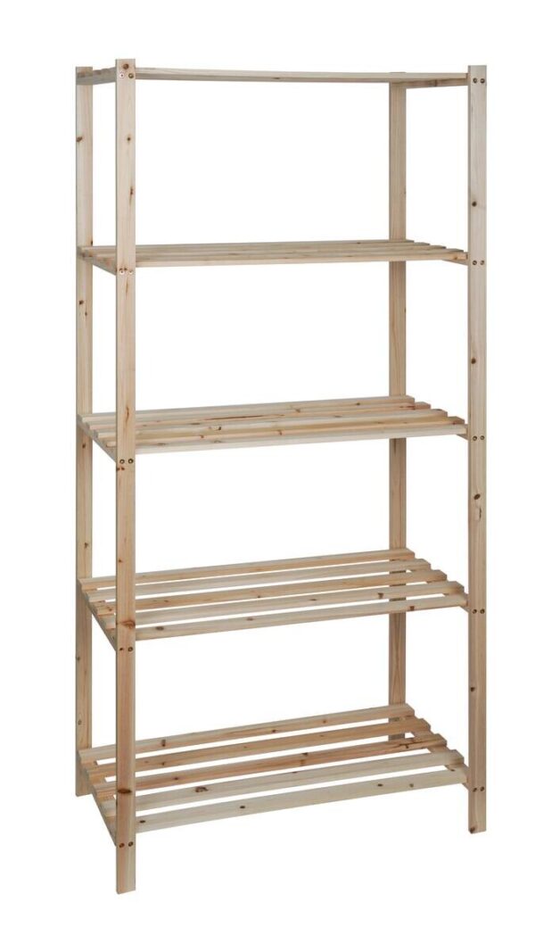 Holzregal natur B/H/L: ca. 40x170x75 cm – Bild 5