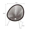 POCOline Gartensessel Acapulco grau Stahlrohr B/H/L: ca. 79x83x73 cm – Bild 2