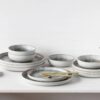 CreaTable Tafelservice Uno grau Steinzeug 12 tlg. – Bild 5