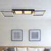 GLOBO LED-Deckenleuchte schwarz Opal dunkelbraun Kunststoff MDF Metall B/H/T: ca. 27x11x100 cm – Bild 4