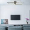 GLOBO LED-Deckenleuchte schwarz Opal Acryl Metall B/H/T: ca. 40x8x90 cm GLOBO LED-Deckenleuchte schwarz Opal Acryl Metall B/H/T: ca. 40x8x90 cm – Bild 2