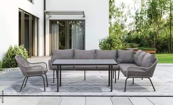 POCOline Gartensitzgruppe Milos dunkelgrau Stahl – Bild 5