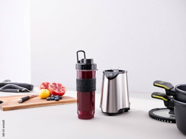 BERGNER Standmixer BG-51027-BK silber Kunststoff Silikon B/H/L: ca. 12x35x14 cm – Bild 3