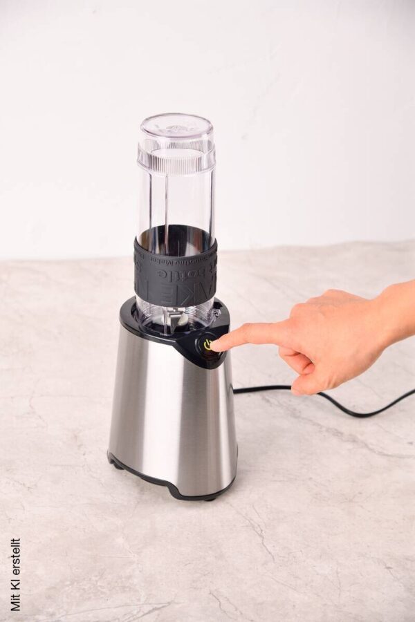 BERGNER Standmixer BG-51027-BK silber Kunststoff Silikon B/H/L: ca. 12x35x14 cm – Bild 4