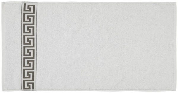POCOline Handtuch Mäander weiß Baumwolle B/L: ca. 50x100 cm – Bild 3