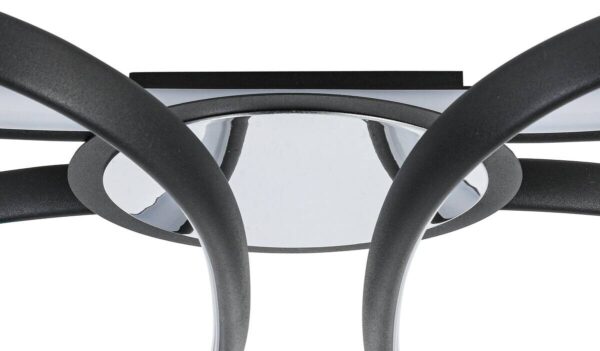 Nolo LED-Deckenleuchte Markus Chrom schwarz Kunststoff Metall B/H/L: ca. 48x12x48 cm 2 Brennstellen – Bild 4