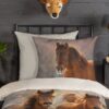 Baumwoll Bettwäsche Ponies Flanell Multi Baumwolle B/L: ca. 135x200 cm – Bild 2