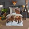 Baumwoll Bettwäsche Ponies Flanell Multi Baumwolle B/L: ca. 135x200 cm – Bild 4