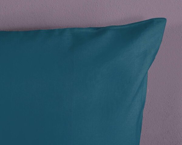 Baumwoll Bettwäsche Satin petrol Baumwolle B/L: ca. 135x200 cm – Bild 4