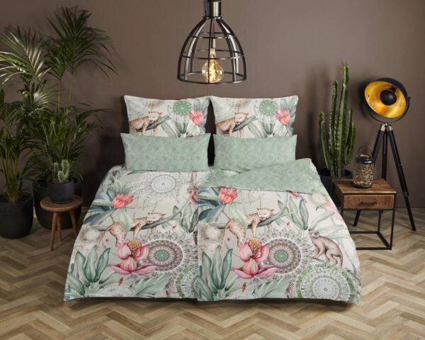 Baumwoll Bettwäsche Wayan Satin Multi Baumwolle B/L: ca. 155x220 cm – Bild 2