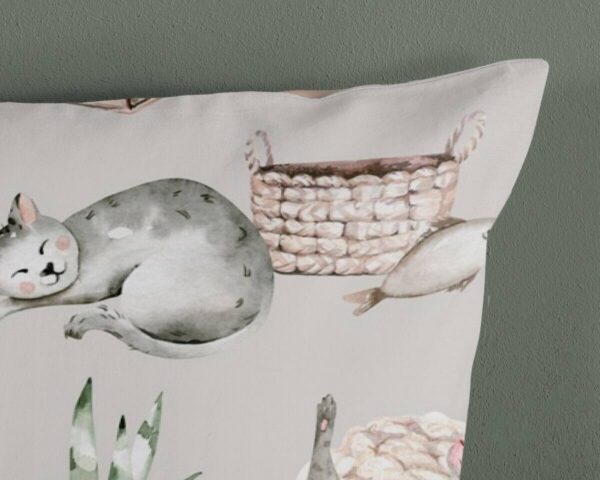 Baumwoll Bettwäsche Catlife grau Baumwolle B/L: ca. 135x200 cm – Bild 4