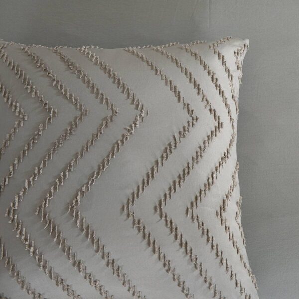 Microfaser Bettwäsche Zigzag taupe Polyester B/L: ca. 135x200 cm – Bild 2