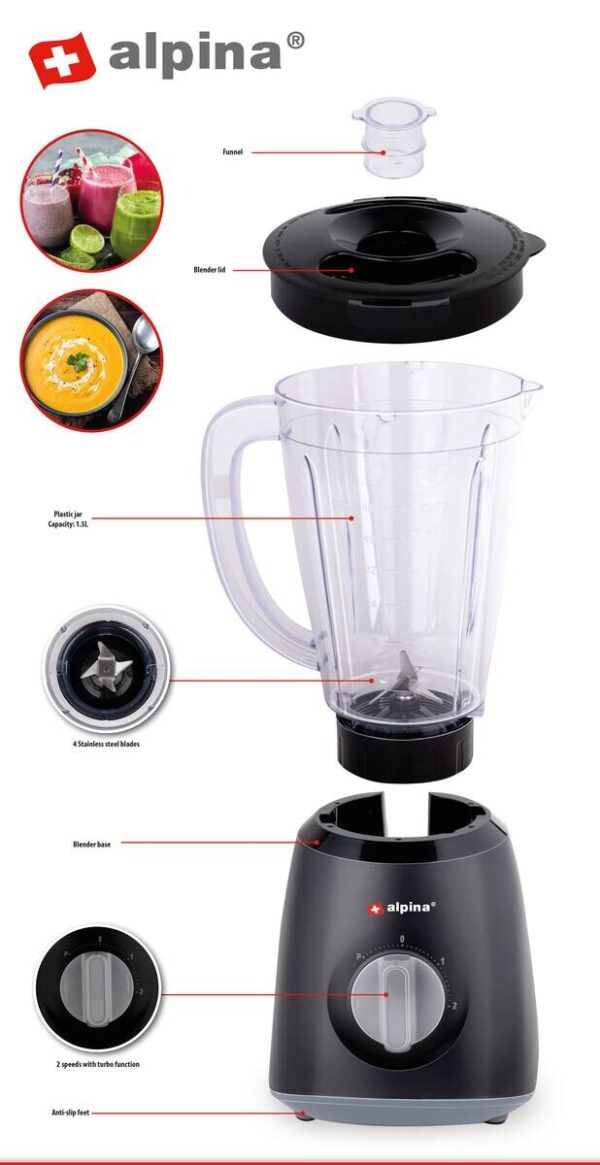 alpina Standmixer schwarz alpina Standmixer schwarz – Bild 5