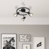 GLOBO Spot mattschwarz Chrom nickel matt Metall H/D: ca. 13,3x25 cm GU10 3 Brennstellen – Bild 5