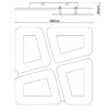 Näve Leuchten LED-Deckenleuchte weiß Metall Kunststoff B/H/T: ca. 48x8x48 cm – Bild 3