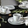 CreaTable Kombiservice Square City Line weiß Porzellan 30 tlg. – Bild 3