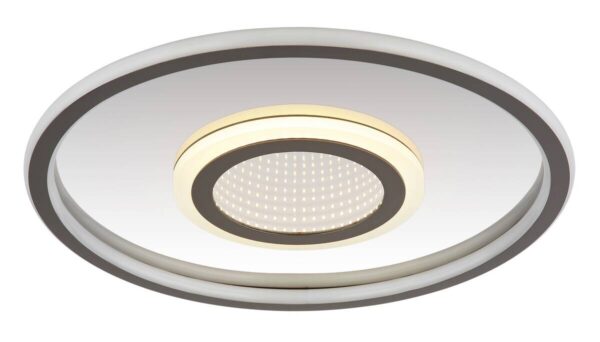 GLOBO LED-Deckenleuchte Cara Chrom grau Edelstahl Metall Aluminium H/D: ca. 5x43,2 cm 1 Brennstellen – Bild 2