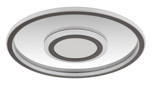 GLOBO LED-Deckenleuchte Cara Chrom grau Edelstahl Metall Aluminium H/D: ca. 5x43,2 cm 1 Brennstellen – Bild 3