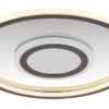 GLOBO LED-Deckenleuchte Cara Chrom grau Edelstahl Metall Aluminium H/D: ca. 5x43,2 cm 1 Brennstellen – Bild 4