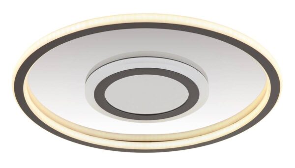 GLOBO LED-Deckenleuchte Cara Chrom grau Edelstahl Metall Aluminium H/D: ca. 5x43,2 cm 1 Brennstellen – Bild 4