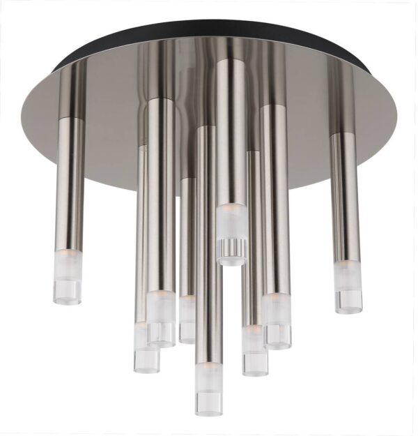 GLOBO LED-Deckenleuchte nickel matt Metall H/D: ca. 29,6x34 cm 9 Brennstellen – Bild 2