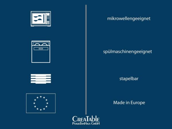 CreaTable Teller-Set Europa Gustoso weiß Porzellan CreaTable Teller-Set Europa Gustoso weiß Porzellan – Bild 3