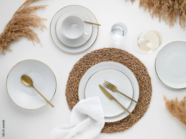 CreaTable Kombiservice Valencia gold Porzellan 30 tlg. – Bild 5