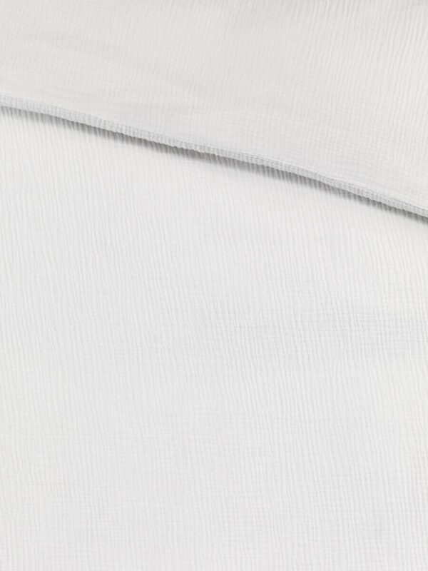 Baumwoll Bettwäsche Musselin weiß Baumwolle B/L: ca. 135x200 cm – Bild 4