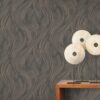 Erismann Vliestapete Wellen grau Kupfer B/L: ca. 53x1005 cm – Bild 3