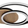 GLOBO LED-Deckenleuchte Julio Opal mattschwarz MDF Kunststoff B/H/L: ca. 38x6,5x36 cm 1 Brennstellen – Bild 2