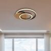 GLOBO LED-Deckenleuchte Julio Opal mattschwarz MDF Kunststoff B/H/L: ca. 38x6,5x36 cm 1 Brennstellen – Bild 3