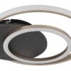 GLOBO LED-Deckenleuchte Julio champagner Opal grau Kunststoff MDF B/H/L: ca. 38x6,5x36 cm 1 Brennstellen – Bild 2