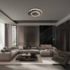 GLOBO LED-Deckenleuchte Julio champagner Opal grau Kunststoff MDF B/H/L: ca. 38x6,5x36 cm 1 Brennstellen – Bild 3