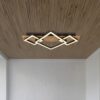 GLOBO LED-Deckenleuchte BEATRIX I Opal mattschwarz Metall Kunststoff MDF B/H/L: ca. 54x7,5x31,2 cm 1 Brennstellen – Bild 4