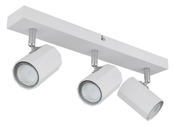 GLOBO Spot JAMES 57918-3W weiß Metall B/H/L: ca. 39x14,5x6 cm GU10 3 Brennstellen – Bild 2