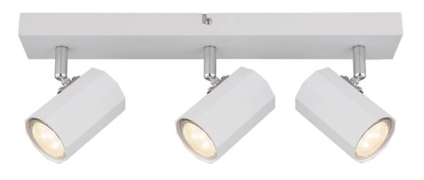 GLOBO Spot JAMES 57918-3W weiß Metall B/H/L: ca. 39x14,5x6 cm GU10 3 Brennstellen – Bild 3