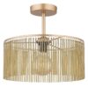 GLOBO Deckenleuchte Leeds amber gold schwarz Metall Kunststoff H/D: ca. 32x35 cm E27 1 Brennstellen – Bild 2