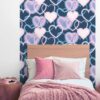 UGEPA Papiertapete Herzen blau rosa B/L: ca. 53x1005 cm – Bild 3