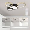 Lamkur LED-Deckenleuchte ALIZEE 50980 schwarz gold PVC Stahl H/L: ca. 9,5x60 cm 3 Brennstellen – Bild 2