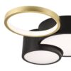 Lamkur LED-Deckenleuchte ALIZEE 50980 schwarz gold PVC Stahl H/L: ca. 9,5x60 cm 3 Brennstellen – Bild 5