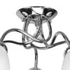 Lamkur Deckenleuchte Miranda Chrom Glas Metall H/L: ca. 31x60 cm E27 5 Brennstellen – Bild 4