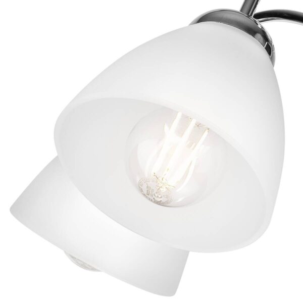 Lamkur Deckenleuchte Miranda Chrom Glas Metall H/L: ca. 31x60 cm E27 5 Brennstellen – Bild 5