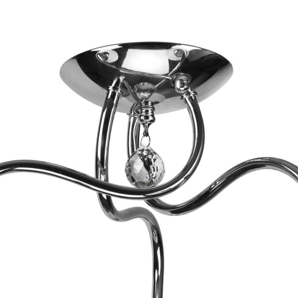 Lamkur Deckenleuchte Miranda Chrom Glas Metall H/L: ca. 31x50 cm E27 3 Brennstellen – Bild 2